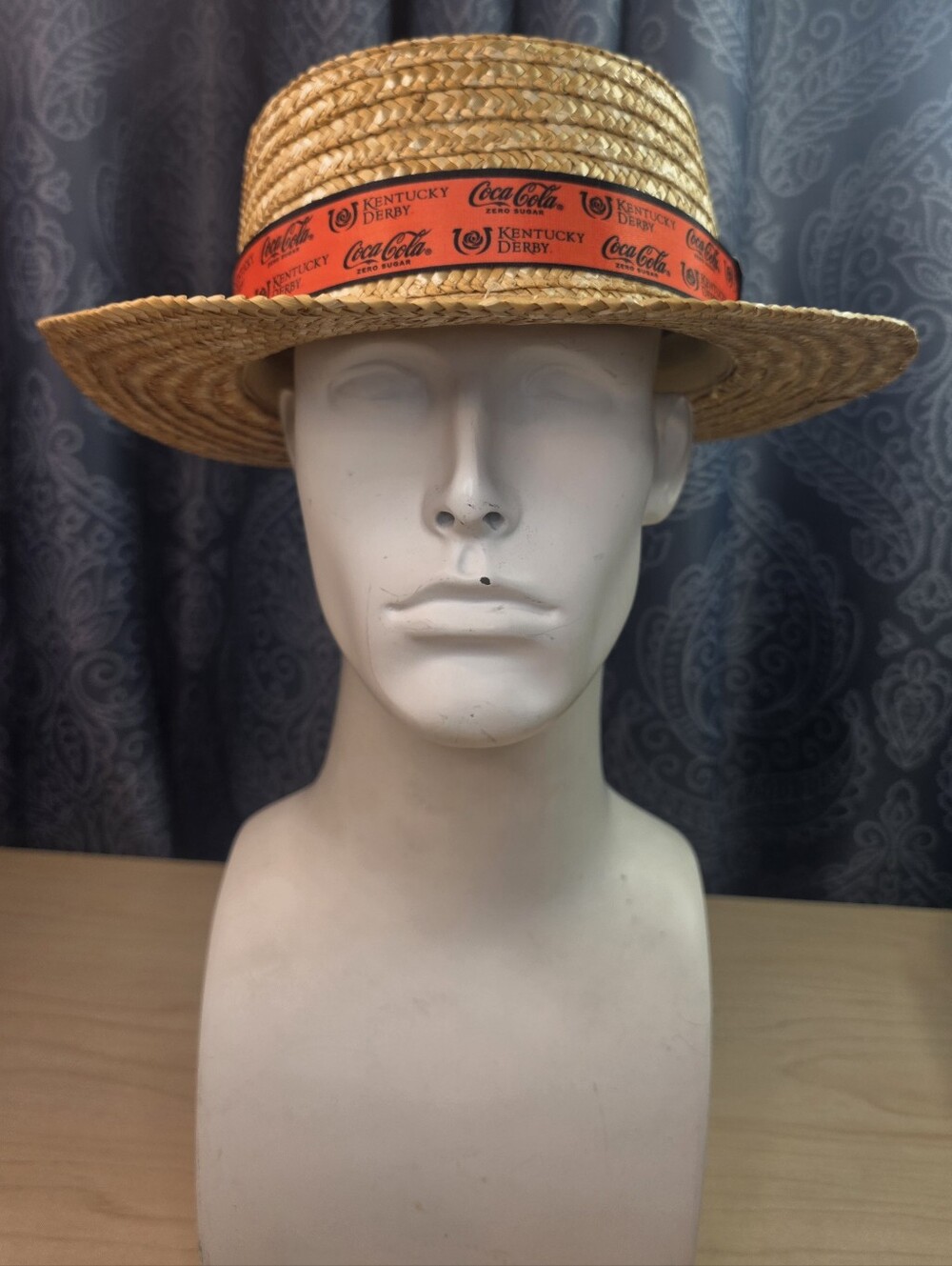 San Francisco Giants Kentucky Derby Straw Boater Hat Coca-Cola Zero Sugar OSFM